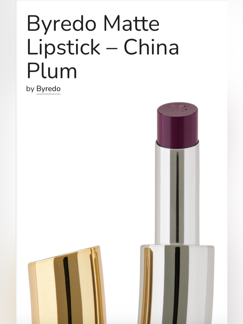 Byredo Matte Lipstick - Plum
